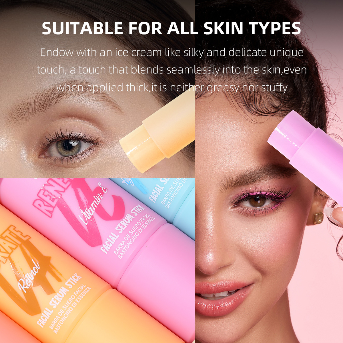 Barra de Suero Facial Hidratante Hidratante, Iluminador para Cuidado Facial image 3