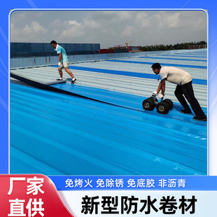 Color steel tile self-adhesive waterproof coil roof platform workshop roof waterproof leakage repair material manufacturer