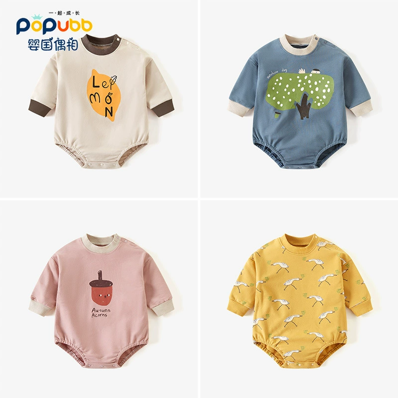 Детский демисезонный осенне-весенний свитшот, боди для раннего возраста для выхода, западный стиль, корейский стиль