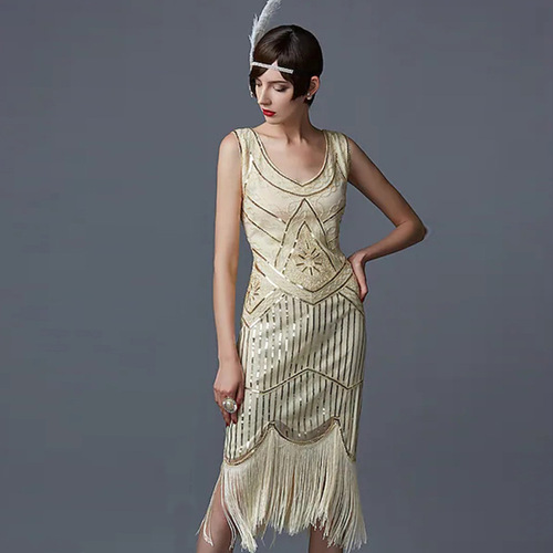 Foreign trade European and American hot selling 1920S retro tassel dress Amazon Gatsby ball stage performance costume