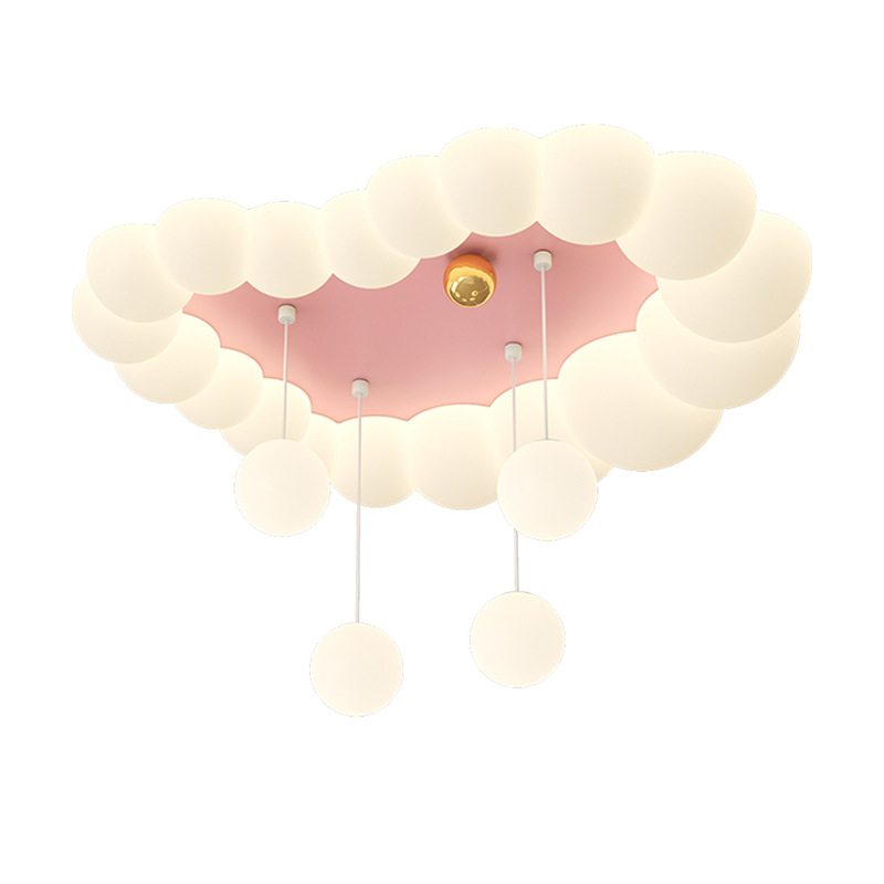 Habitación infantil dormitorio luces de techo dibujos animados creativos nubes burbujas bola de crema viento habitación protección de ojos lámparas de montaña 412L