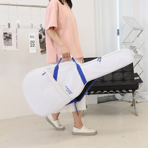 Folk guitar bag with artistic style, wood guitar bag with printed design, backpack style, thick waterproof double shoulder bag, guitar case