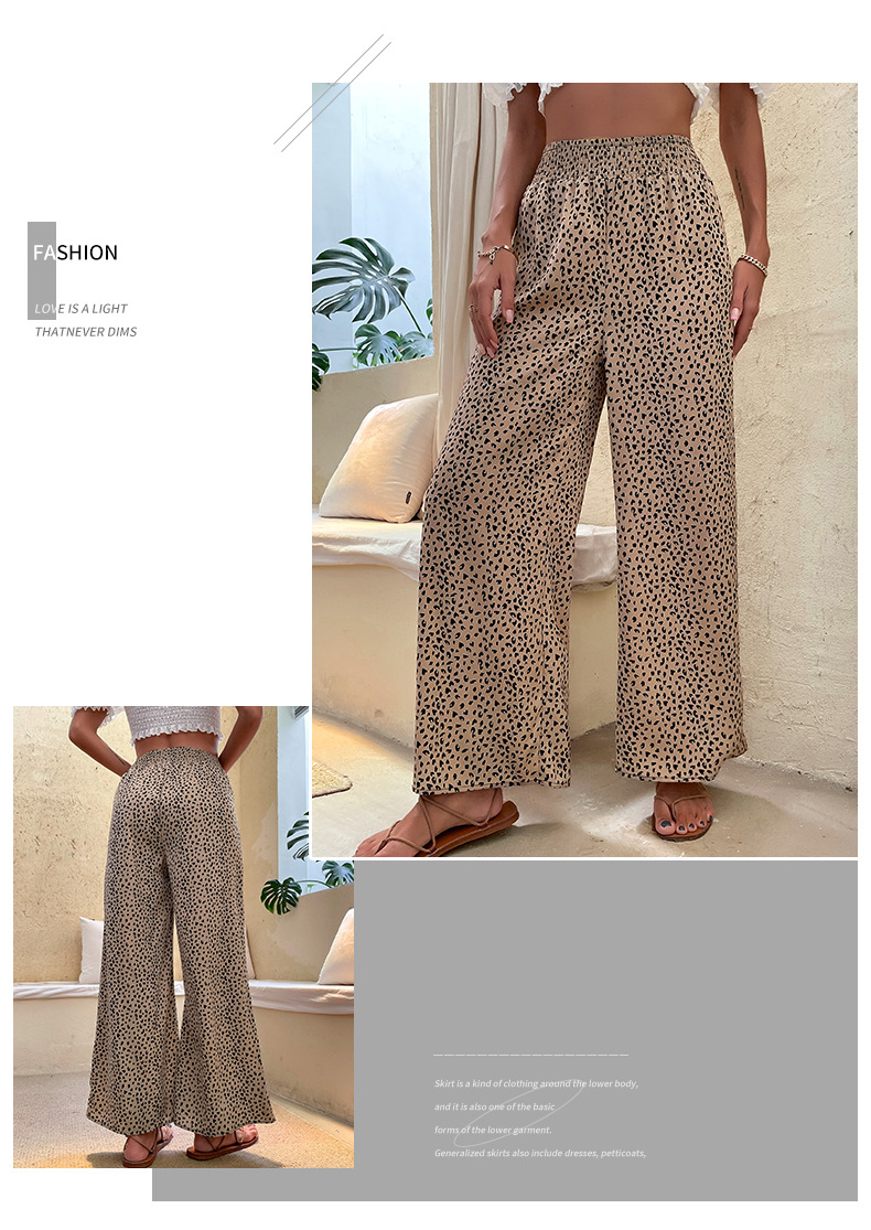 Mönster Högtidsstil Svarta Casual Vida Byxor_voghion.com