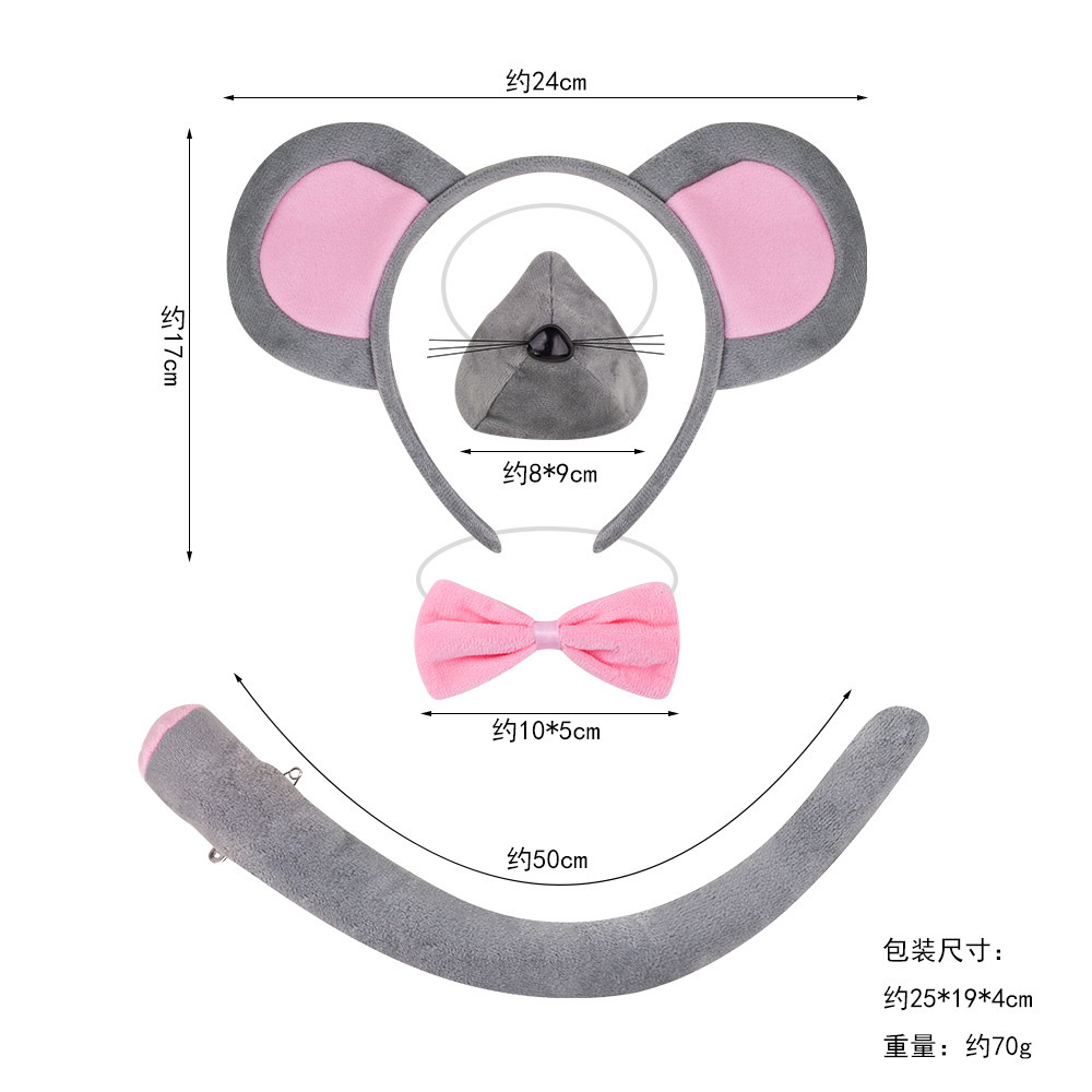 Nuevo tocado de animales de Halloween suministro transfronterizo Venta caliente diadema de ratón lindo Mickey Mouse diadema oreja