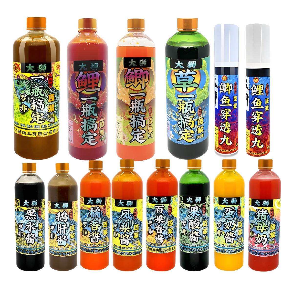 Factory wholesale fishing medicine pineapple orange black fruit acid egg milk pig mother milk goose liver crucian carp rophe attractant