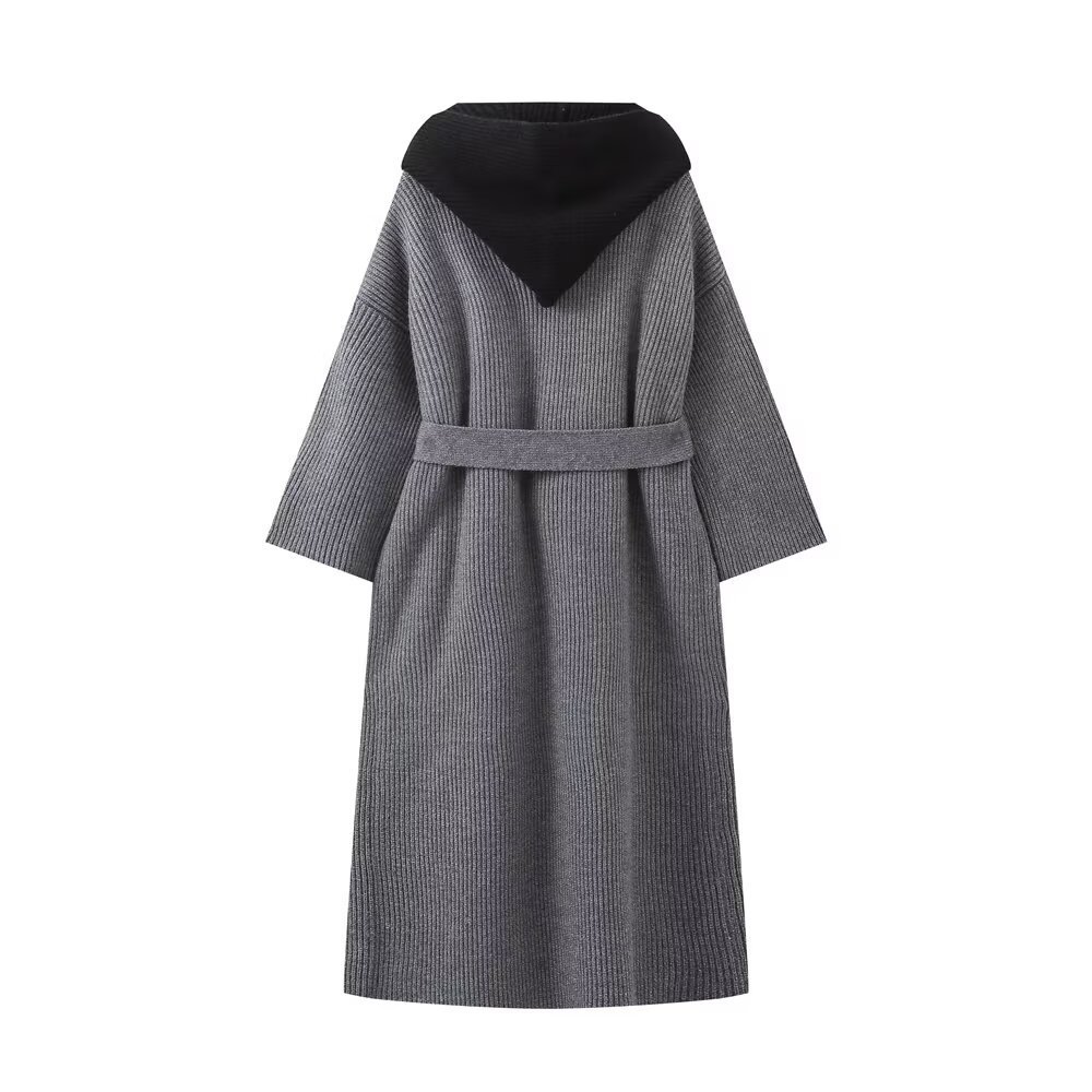 Women's Clothing women's clothing autumn and winter new fashion hooded scarf two piece knitted coat_voghion.com