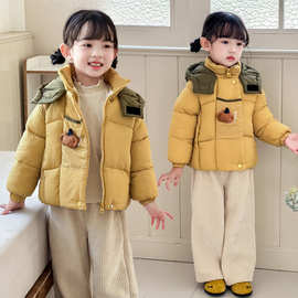 男女童冬季羽绒棉服2025儿童加绒南瓜婴儿外套宝宝秋冬装加厚保暖
