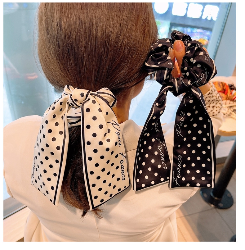 Koreanische Tupfen Buchstaben Bowknot Stirnband Band Haar Haargummis display picture 9