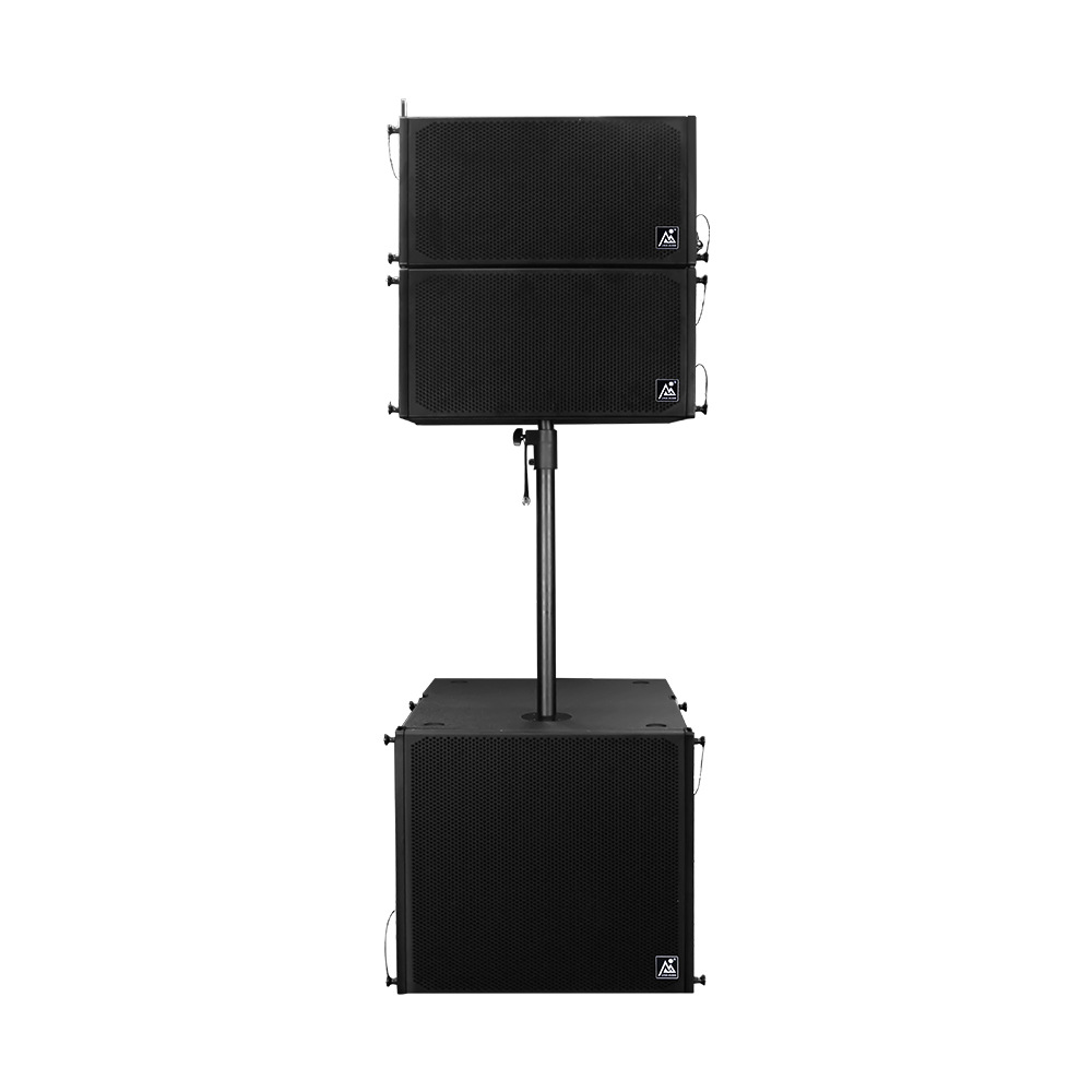 Outdoor Stage 4+2 Single Ten and Single Eighteen Line Array Speakers, Amplifier, Two-Channel Audio, High-Fidelity Stage-Specific