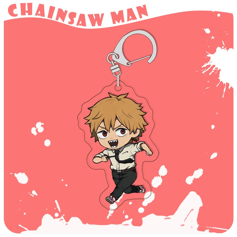 Chainsaw, acrylic keychain, double-sided pendant, 4mm