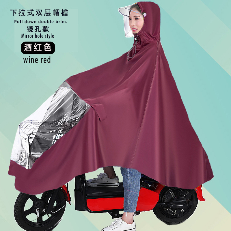 Raincoat eléctrico largo todo el cuerpo a prueba de tormentas motocicleta batería coche una sola persona para aumentar el grosor raincoat al por mayor