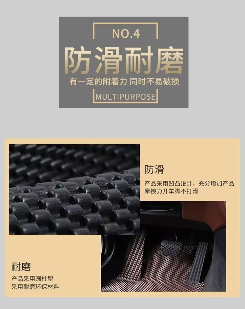 Cuttable Universal Car Floor Mats, Waterproof, Non-Slip, Wear-Resistant Pvc Roll Material, Latex Silicone Rolling Ball Floor Mats, Universal