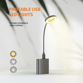 创意语音灯 USB人工智能声控灯 英文版语音控制迷你便携LED小夜灯