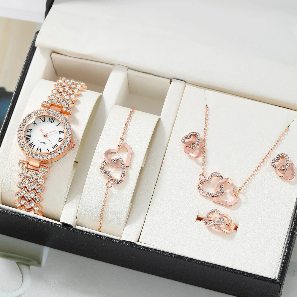 Rose gold + double love bracelet + accessories (without box)