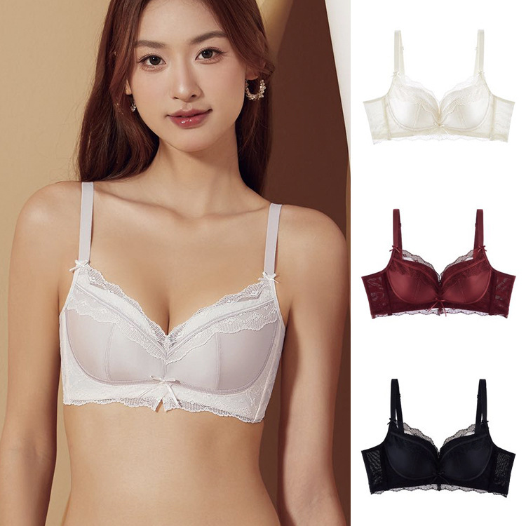 Ancient Style 8236 Satin Sweet Lace Lingerie for Women, Small Bust Push-Up, Sexy and Comfortable, Wire-Free Bra, Thin Ancient Style 8236 Satin Sweet Lace Lingerie for Women, Small Bust Push-Up, Sexy and Comfortable, Wire-Free Bra, Thin