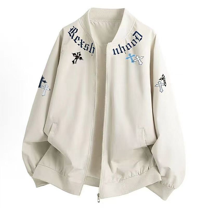2026 early autumn new collection: American-style trendy jacket for women, loose-fitting top, bomber jacket, unisex couple's outfit