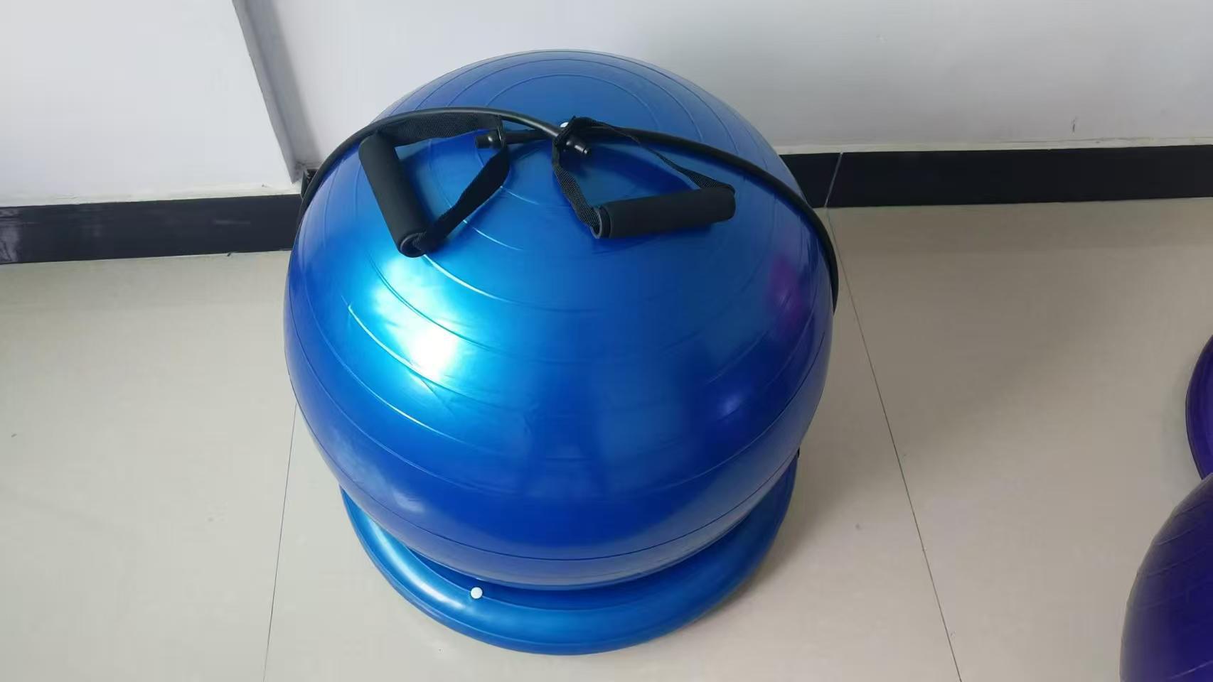 베이스 + 65cm 볼 + 손잡이 공기 펌프 블루 세트