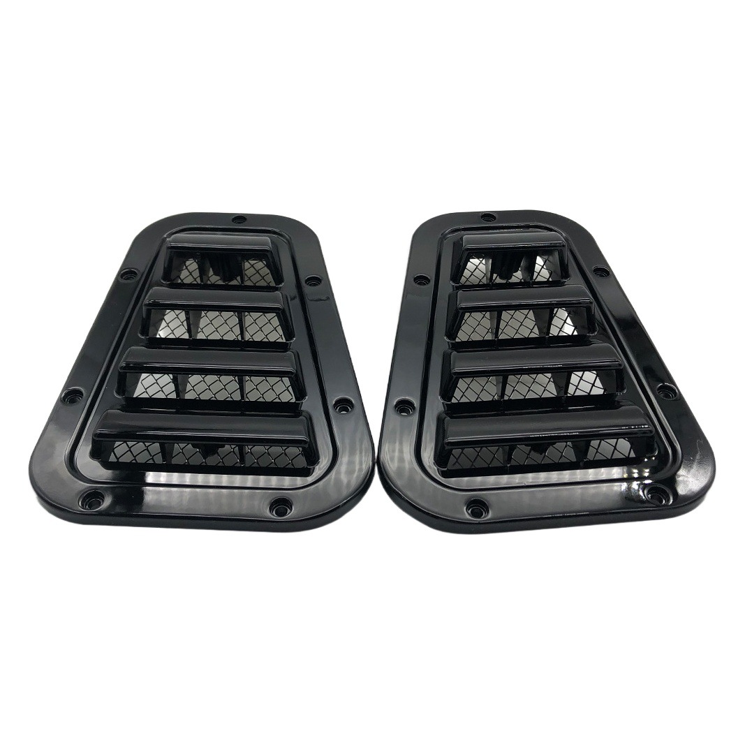 Adecuado para 2003-2019 land rover protector cubierta de salida de aire ABS/metal piano negro protector salida de aire