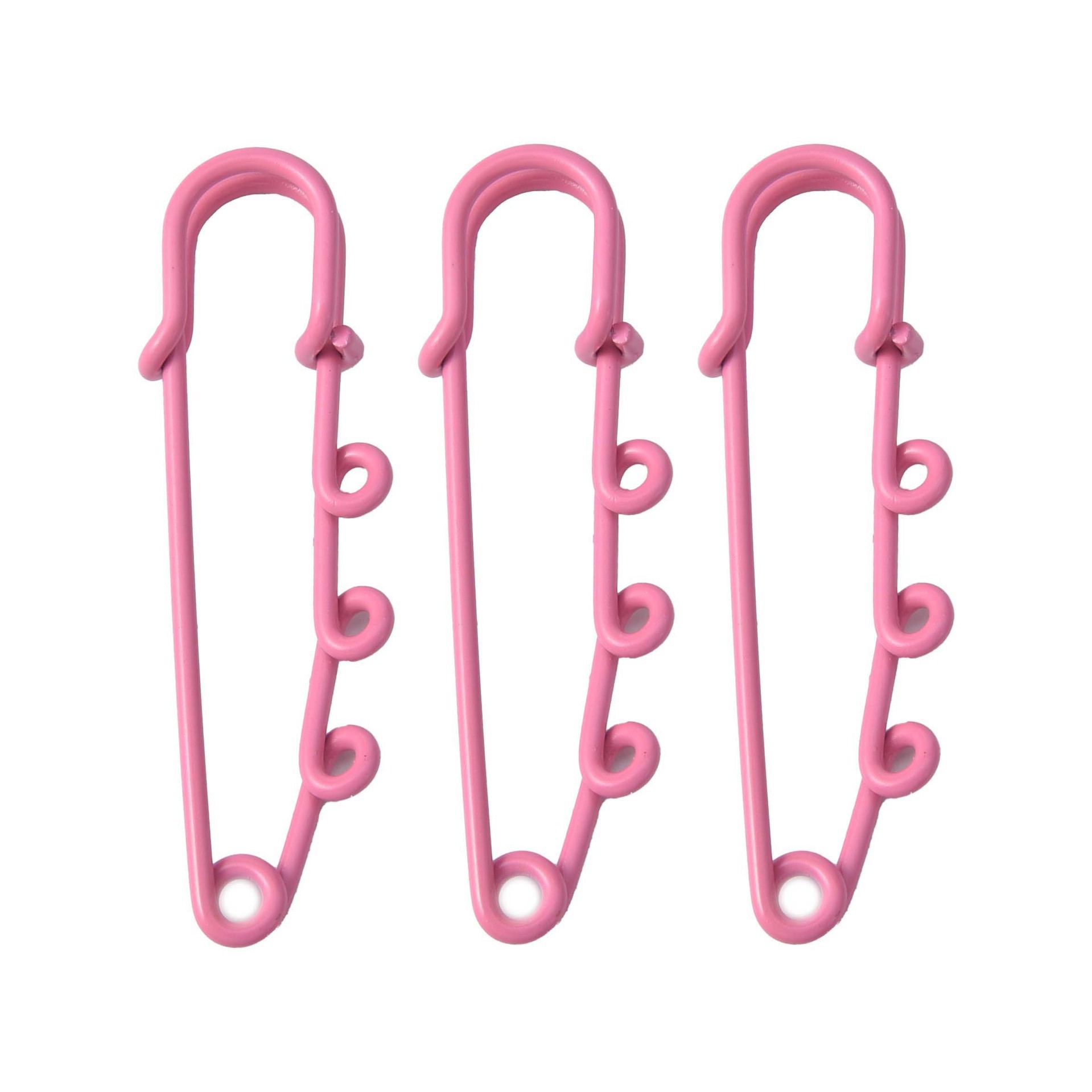 Broche décorative personnalisée à trois trous, serre-taille, avec boucle de sécurité anti-dévoilement._voghion.com