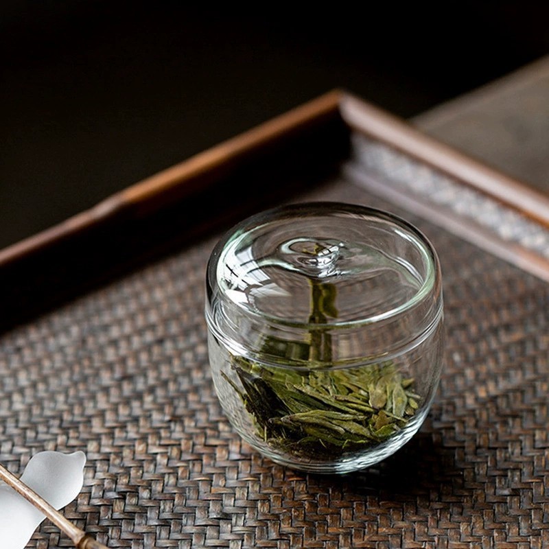 日本式のお茶の缶の小さいサイズは携帯してアイデアのガラスの茶の倉庫の貯蔵の缶を持って密封します。|undefined