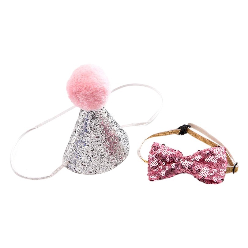Explosions pet supplies teddy dog cat tie bow bow baby children's party birthday hat