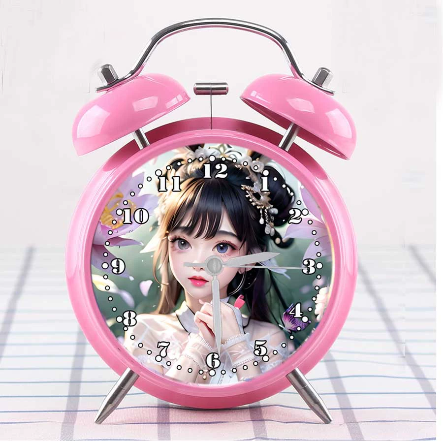 Sound alarm clock children girl charging wake up mechanical alarm clock elementary school student using Ma Xiao