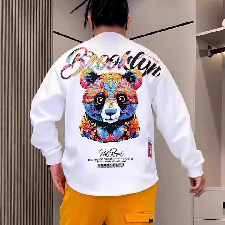 Autumn New Long-Sleeve Sweatshirt Panda Chinese Style Pattern Youth Loose Versatile Casual Pullover Base Shirt Autumn New Long-Sleeve Sweatshirt Panda Chinese Style Pattern Youth Loose Versatile Casual Pullover Base Shirt