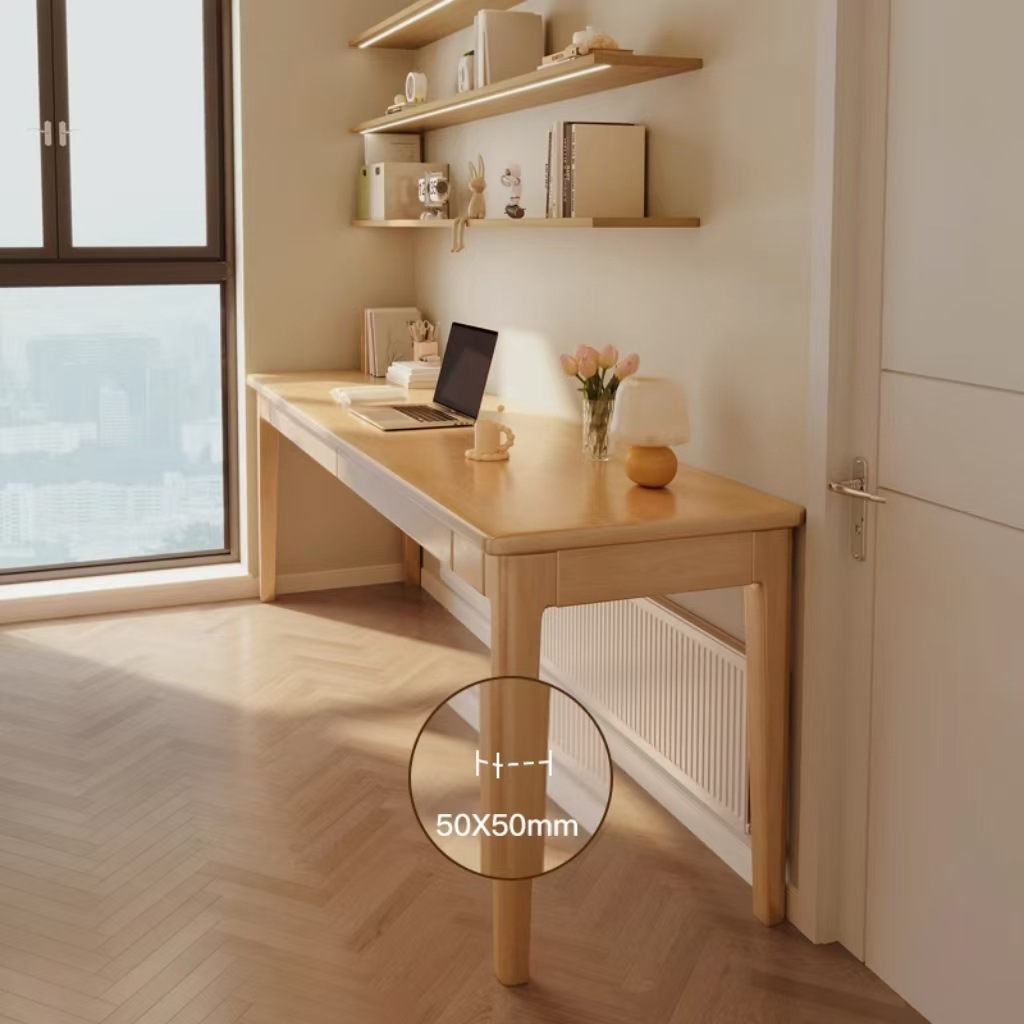 Escritorio estrecho de madera maciza de 40/45cm de ancho Escritorio de computadora en casa Escritorio de oficina pequeño dormitorio para estudiantes Escritorio largo