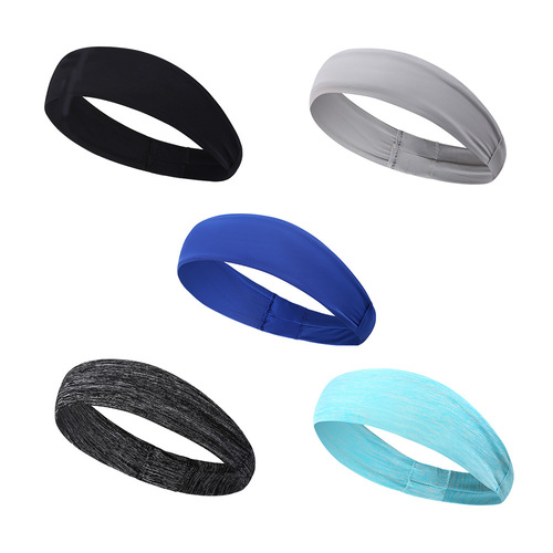 Amazon Summer Sports Sweatband for Men, Absorbent Running Headband, Nylon Ice Silk High Elasticity Quick-Drying Sweat Proof Band