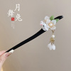 Retro Chinese hairpin with tassels, advanced Hanfu, wooden hair accessory, high-quality style, Chinese style