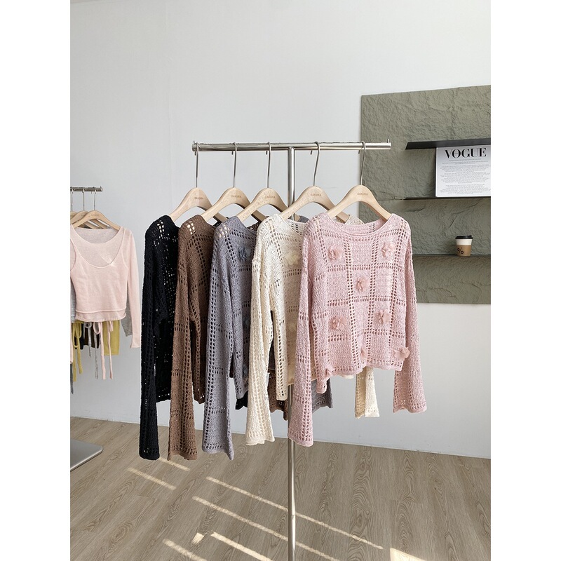 【Autumn New Arrival】演绎属于你的秋日风情#设计感镂空针织衫|undefined