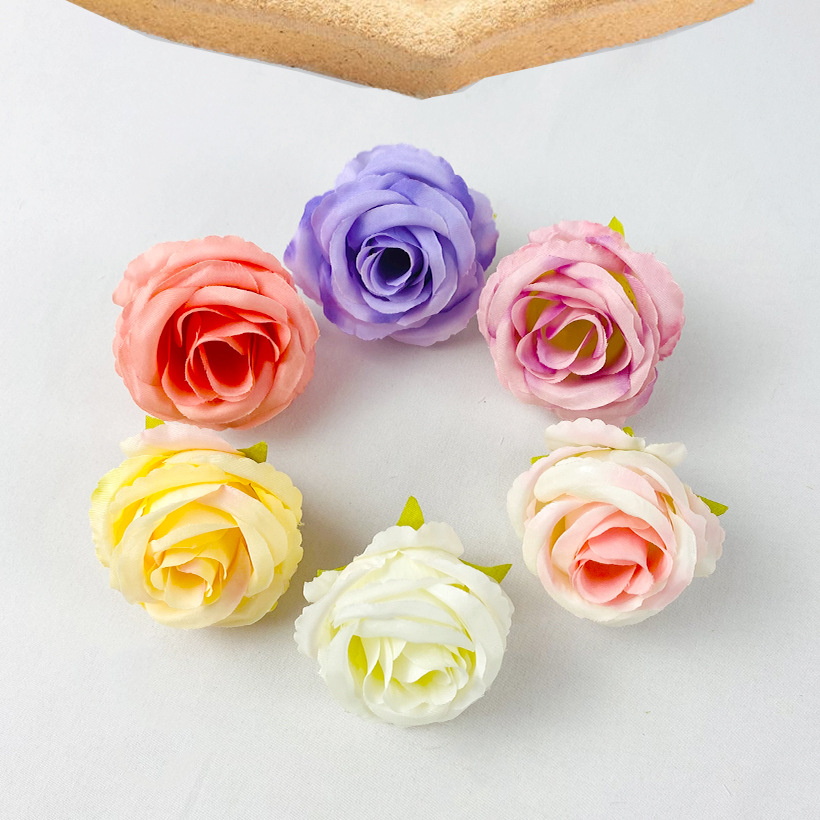 Simulación camellia nueva decoración de estilo chino decoración de boda DIY decoración de cabello flores falsas con regalo de mano 6cm props de disparo de flores