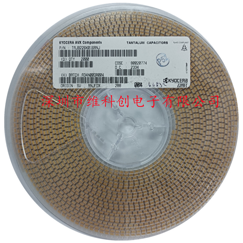 TAJB226K016RNJ  16V/22UF B  贴片钽电容 ±10%  B型 3528体积