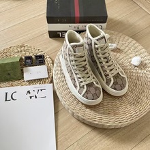 清库存带包装全套1977厚底帆布鞋女复古刺绣运动鞋高帮厚底帆布鞋