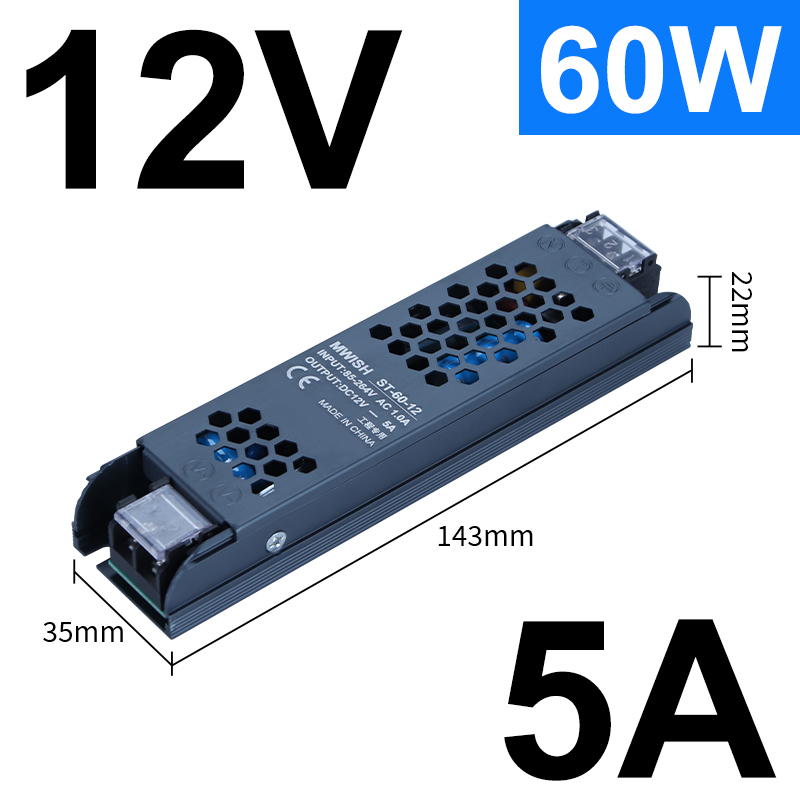 220V a bajo voltaje 12V24V transformador de lámpara Mingwei caja de lámparas de cartón publicitario DC Black King Kong interruptor de alimentación