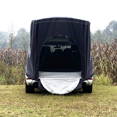 Car Tent Self-driving Travel Sun-proof Rain-proof Mosquito-proof Extended Outdoor Camping SUV Quick Drive Car MPV Universal (Avtomobil dam çadırları) - black-double