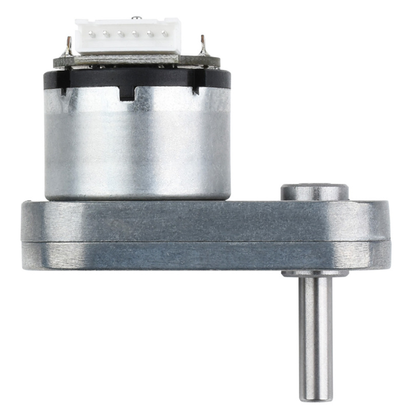 L型永磁直流编码减速电机 磁性霍尔编码器全金属齿轮电机不带自锁