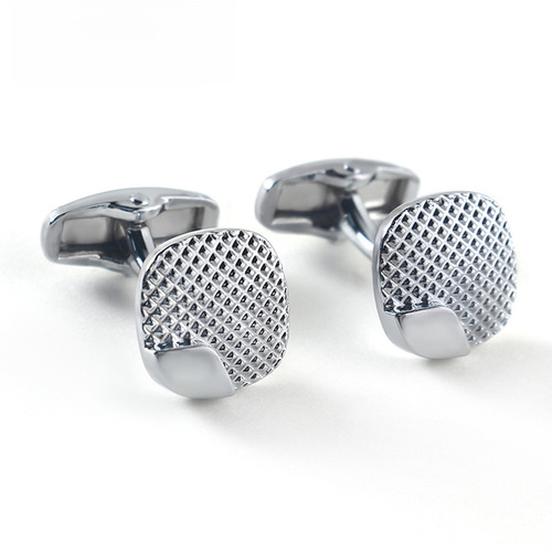 New High-End Gold-Plated Silver and Rose Gold Black Four-Color Metal Cufflinks, French Cufflinks