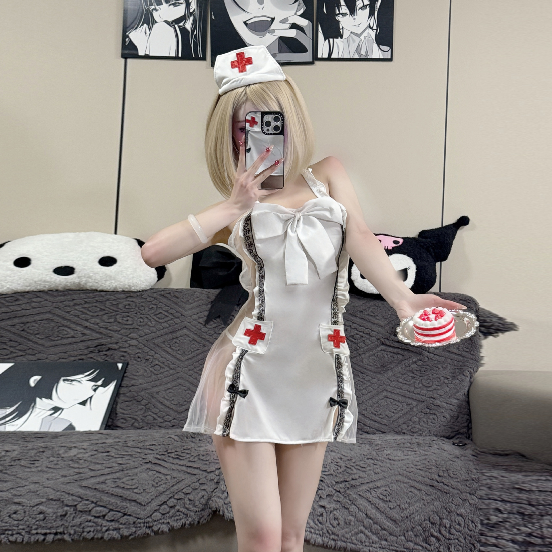 간호사 점프수트 + 모자