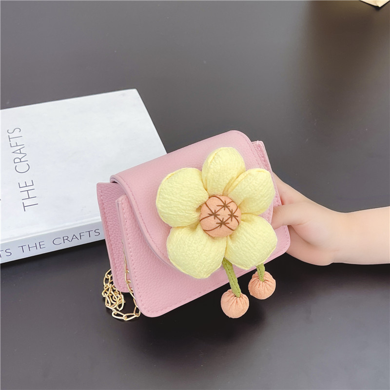 Bolso de los niños al por mayor nueva flor la historieta perla bolso muchacha princesa hombro crossbody bolsa cambio