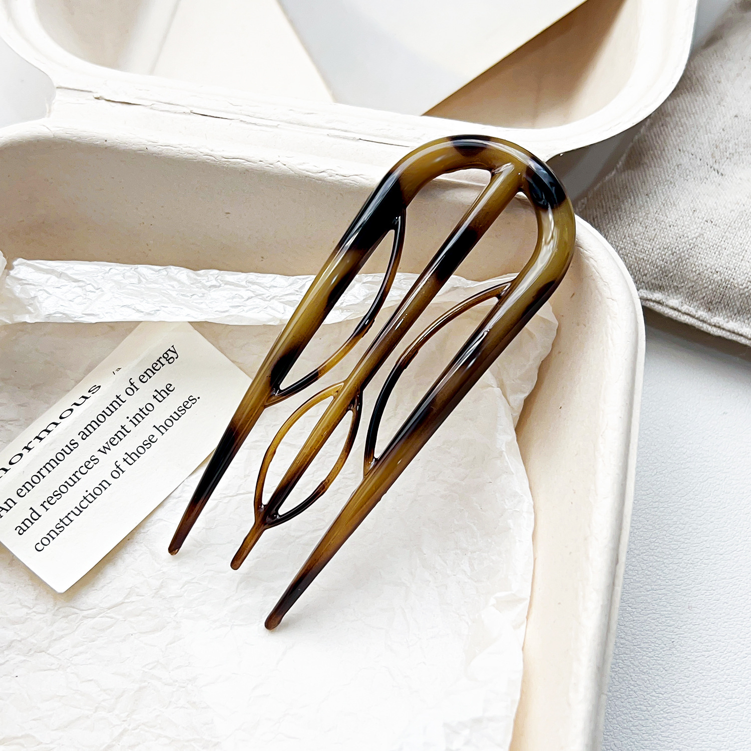 PC잎빗-광택노란표범