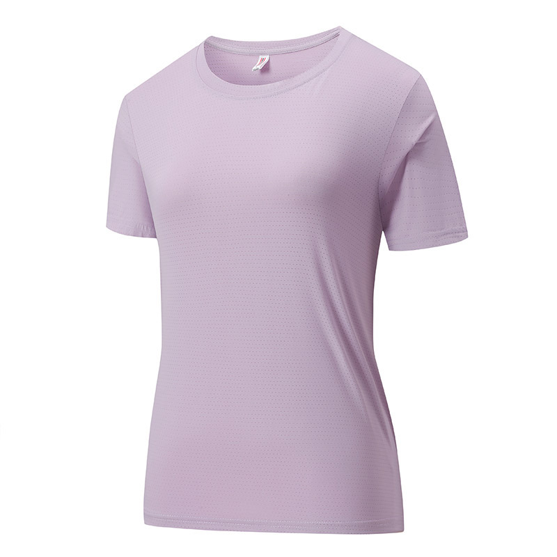 Ropa de trabajo de verano camiseta de hielo de secado rápido cuello redondo logotipo de manga corta ropa de trabajo corporativa deportiva image 15