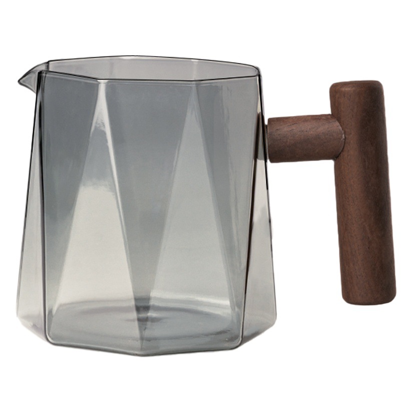 Café octogonal mano creativa taza de degustación de vidrio taza de café taza justa juegos de traje