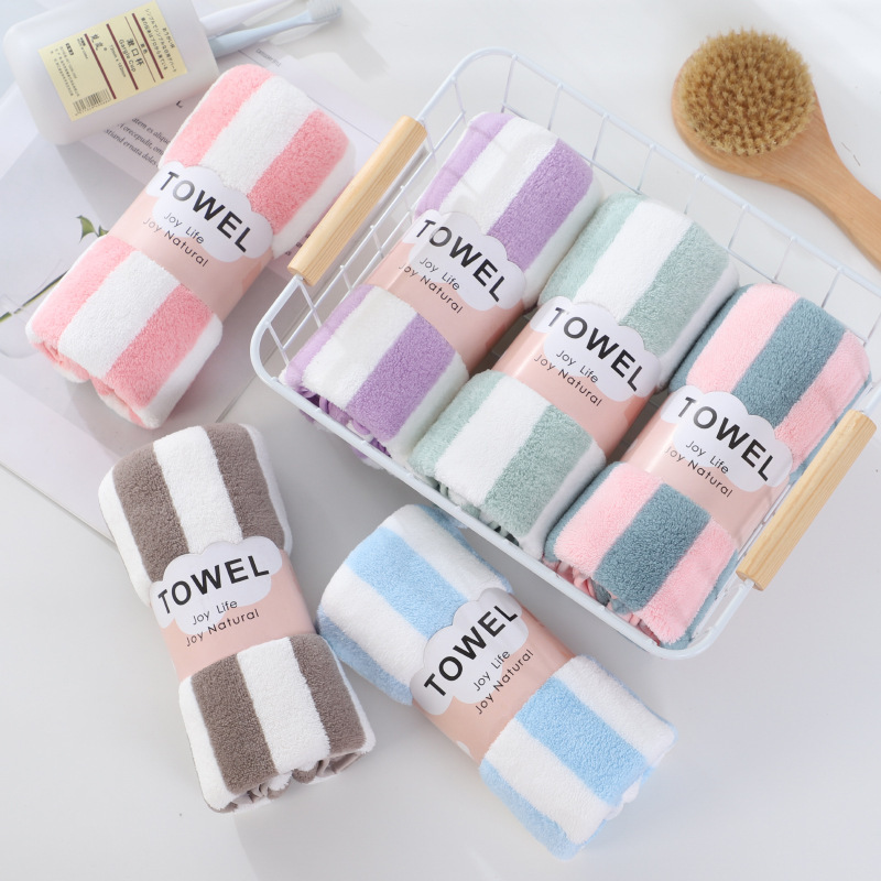 Thickened towel wide warp knitted coral fleece home daily 35*75 gift absorbent lint-free face towel face towel