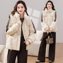 大牌同款羽绒服女冬季韩版小个子白鸭绒连帽加厚时尚百搭宽松外套