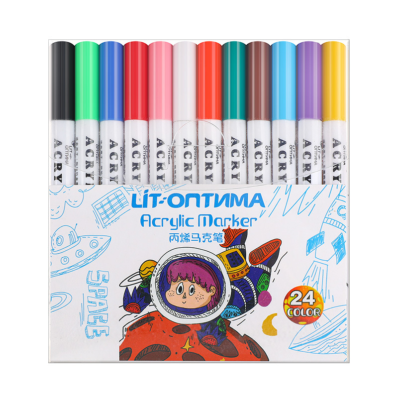 Tiktok mismo marcador de acrílico pluma de prensa de agua libre de tiza marcador de tarjeta negra pluma de acrílico de alta cobertura pluma de acrílico de Venta caliente