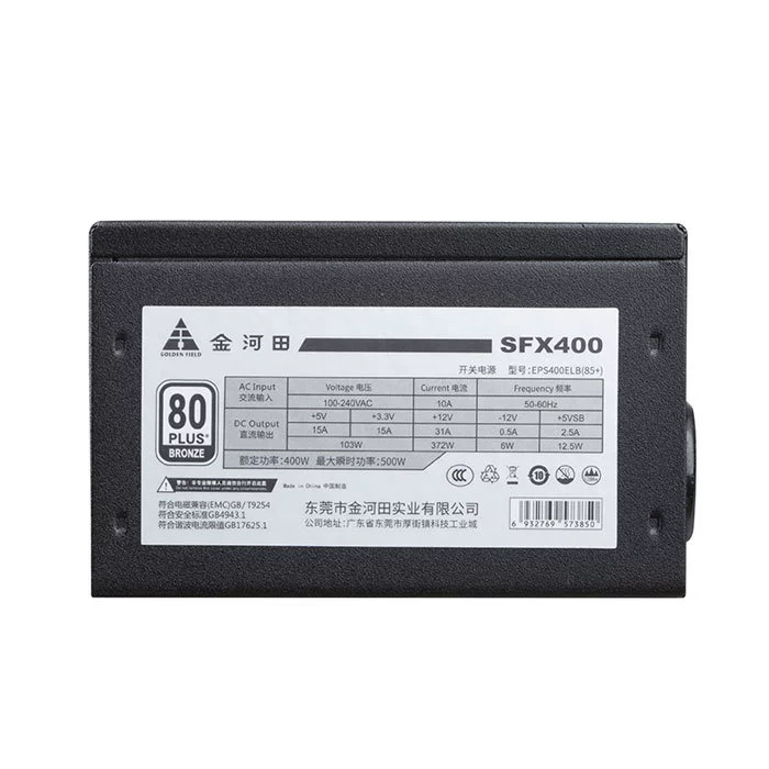 Блок питания Jinhetian SFX400 HTPC, мощность 400W (макс. 500W), форм-фактор SFX, бронзовый сертификат