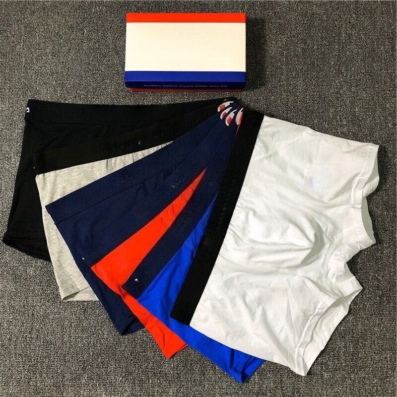 Champion Pure Cotton Boxer Briefs for Men, Sports Trendy Brand Breathable Men's Boxer Briefs, One-Piece Drop Shipping