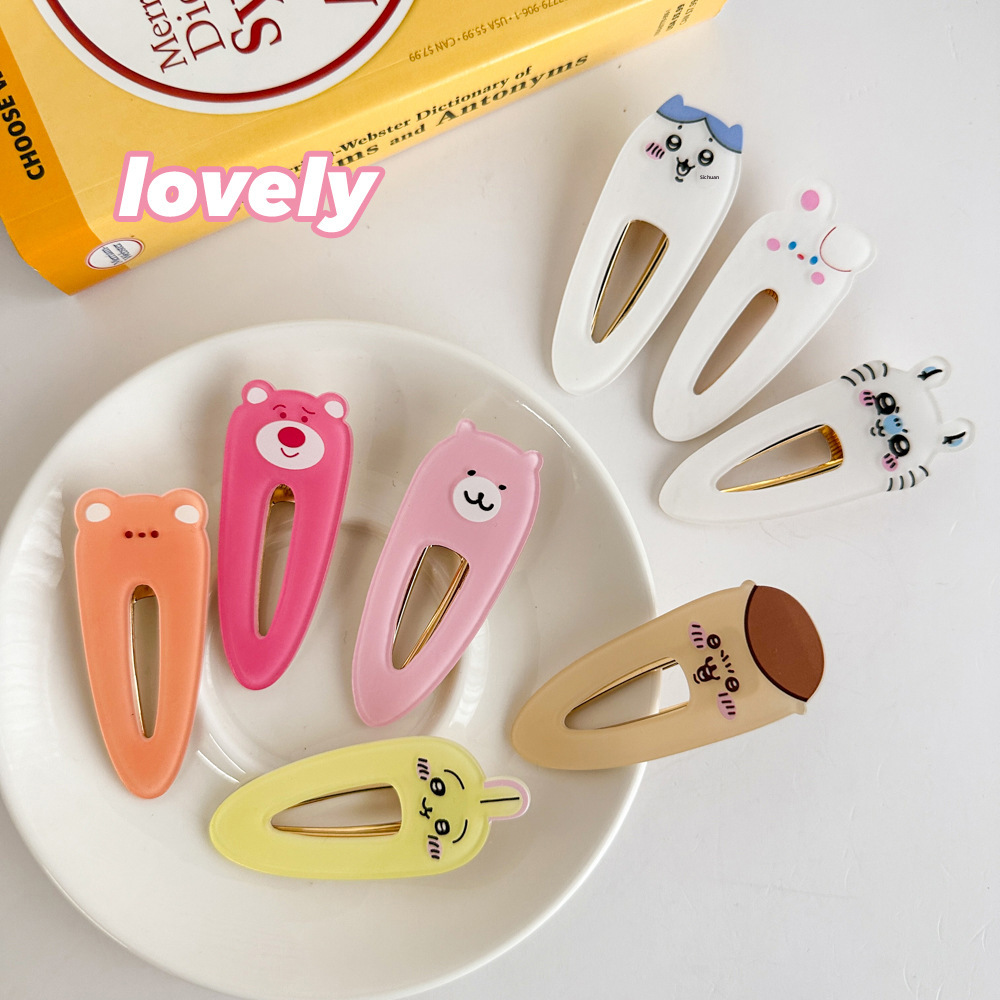 Cartoon small animal duckbill hairpin female forehead bangs side broken hair clip cute student headdress hair accessories_voghion.com