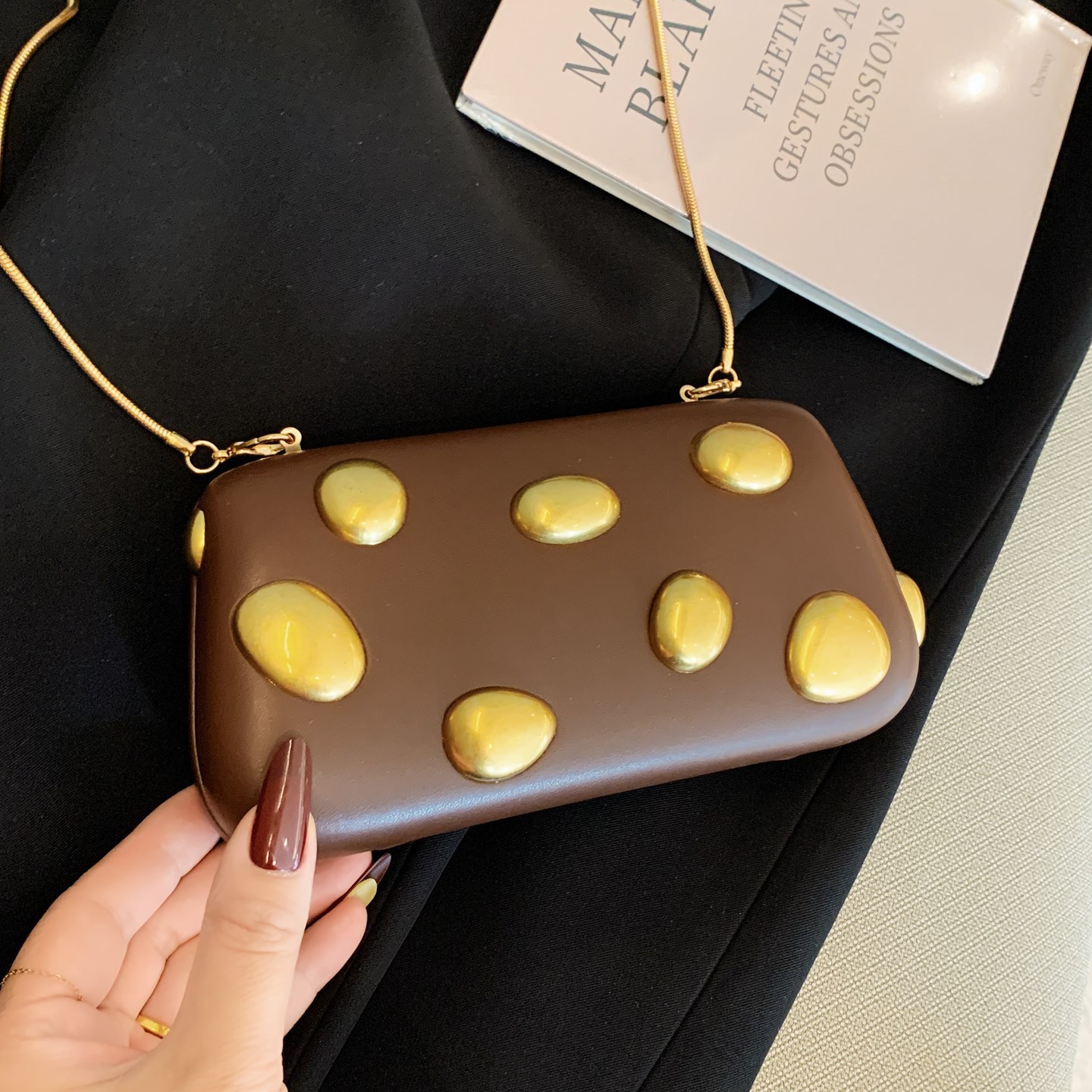 Nuevo cross-border PU retro damas sensación de metal bolso de cena sensación de alto nivel bolso de mano ligero de lujo bolso de noche de hombro